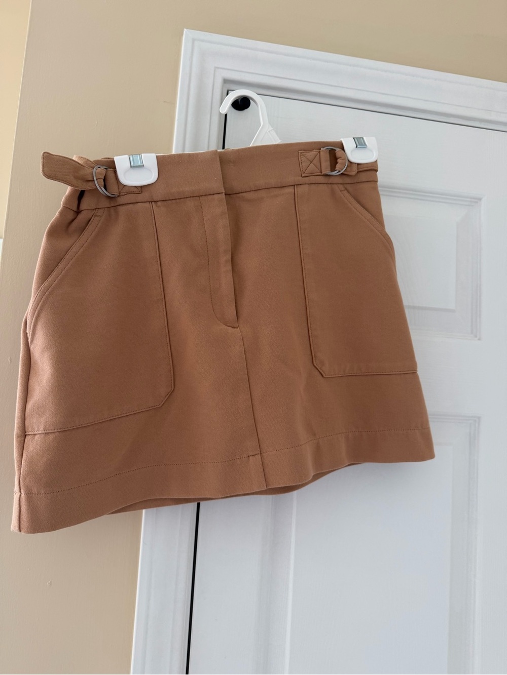 Express Tan A-Line Mini Skirt